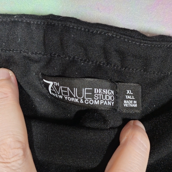 7th Avenue Design Studio New York & Co. Black Straight Leg Dress Pants Tall XL - Picture 4 of 8